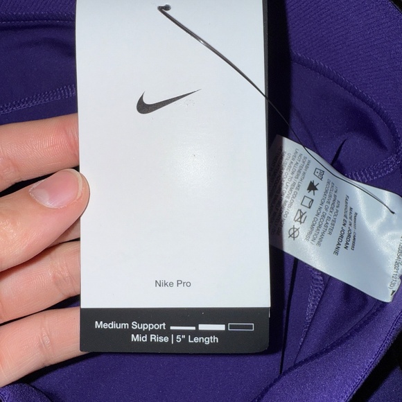 Nike Pro 5" Purple Shorts - Picture 4 of 4